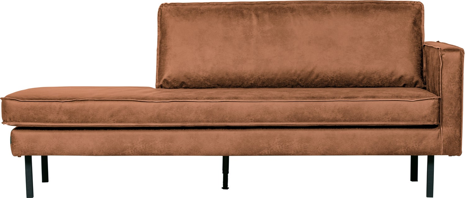Daybed Woood Rodeo Højrevendt Cognac Ecoleather 203 Fast Komfort Zigzagfjedre