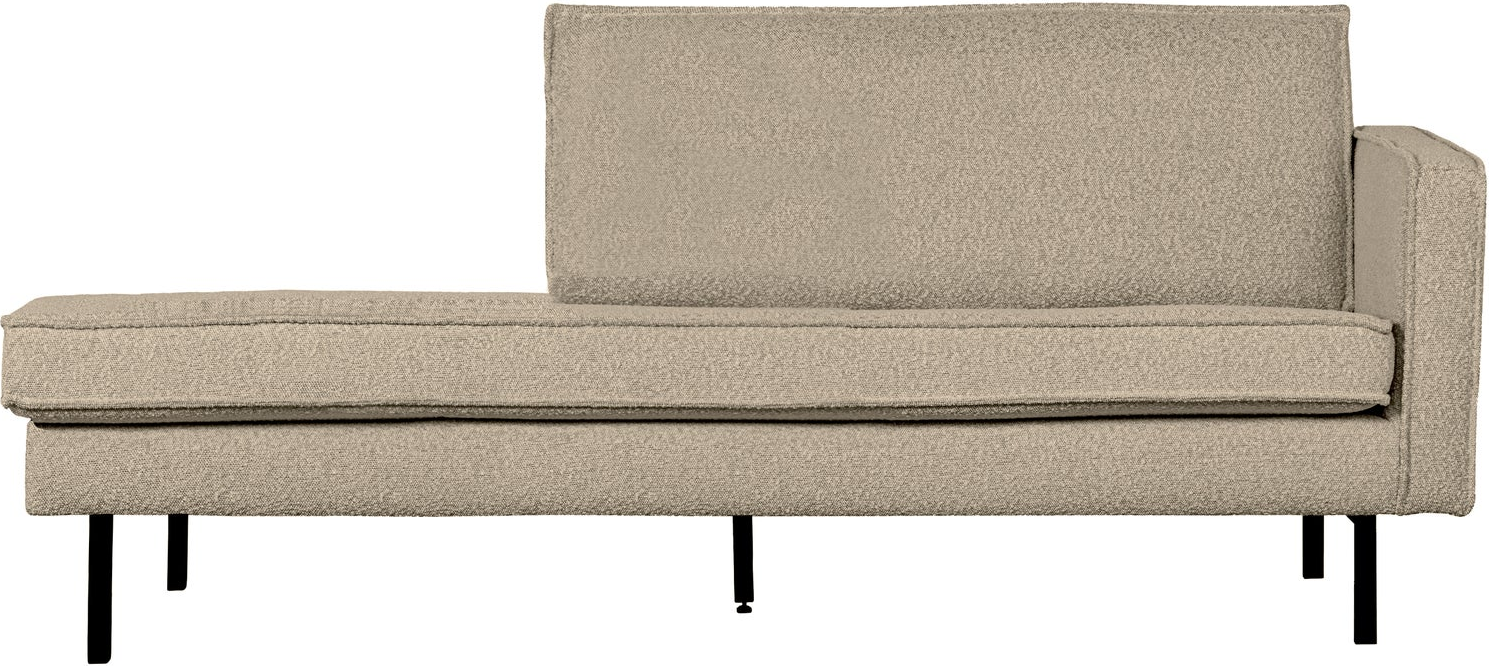 Daybed Woood Rodeo Beige Bouclé 203 Moderne Lounge Daybed Med Metalramme