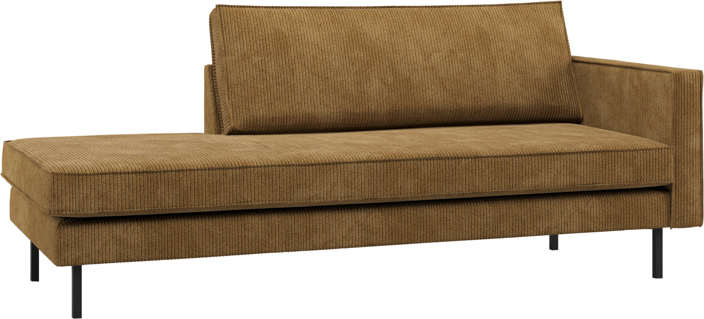 Daybed Woood Rodeo Højrevendt Honninggul Ribstof Jacquardvævet 203ã 86ã 85