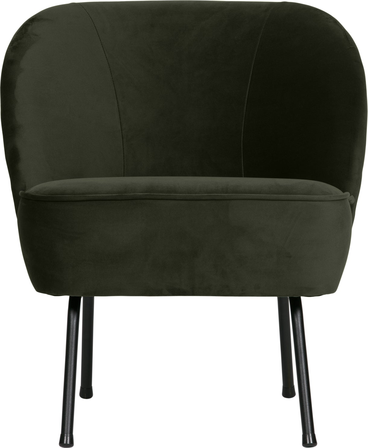 Lænestol Woood Vogue Mørkegrøn Jarra Fløjl Velour Matte Sorte Metalben