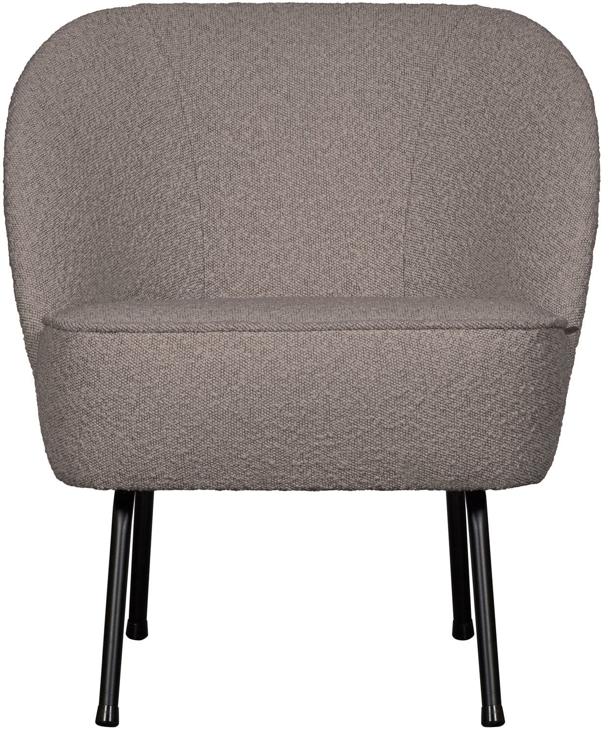 Loungestol Lænestol Woood Vogue Bouclé Polyester Nougat Matte Sorte Metalben