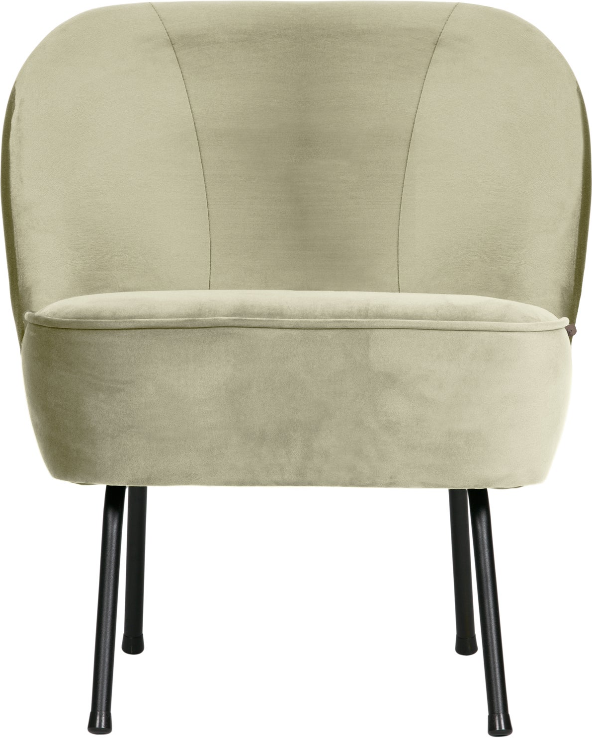 Loungestol Woood Vogue Pistacie Velour Lænestol Med Mat Sorte Metalben