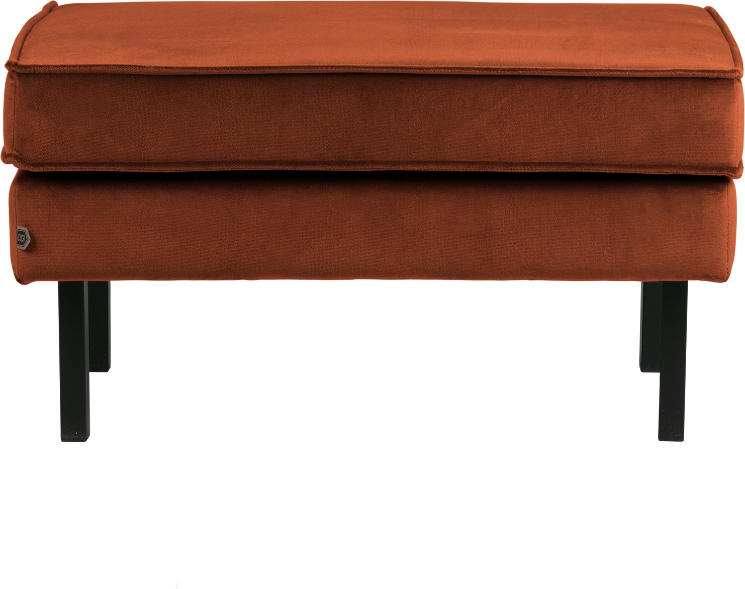 Skammel Woood Rodeo Puf Velour Rust H45 B84 D54 Fast Siddekomfort Med Zigzagfjedring