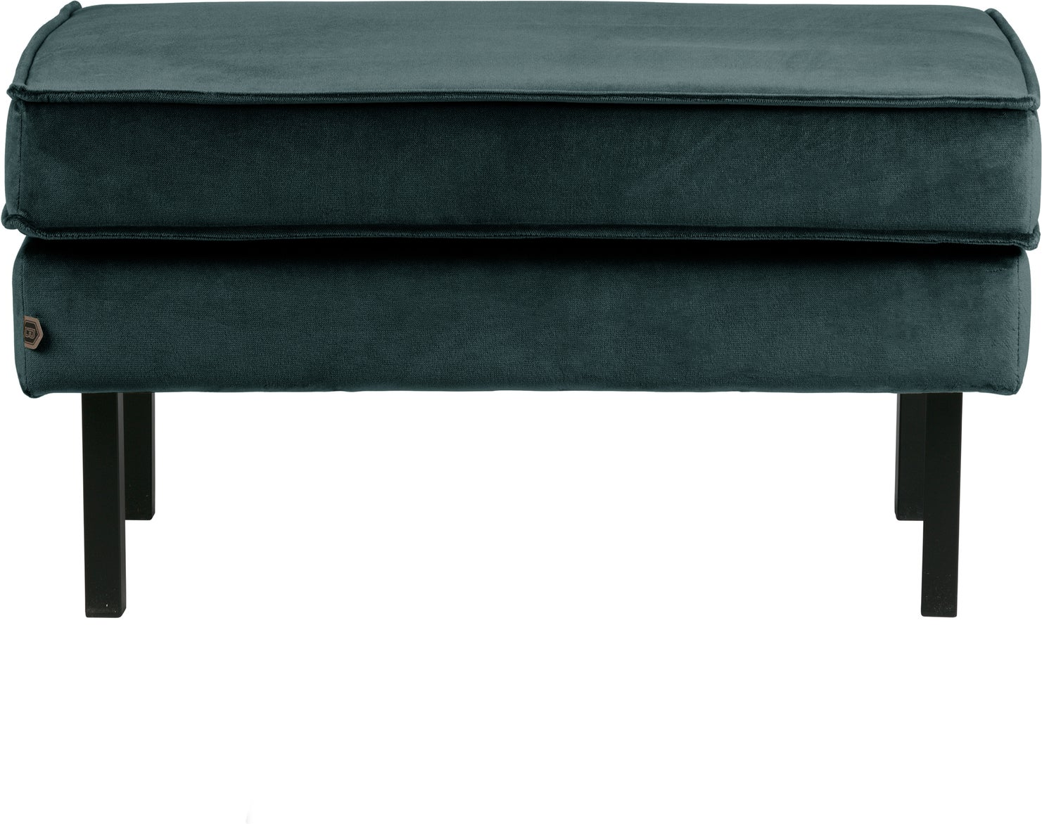 Skammel Puf Woood Rodeo Jarra Velour Teal Metalben