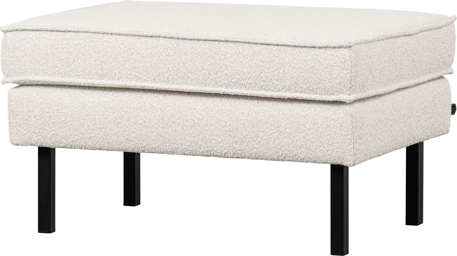 Skammel Puf Woood Rodeo Bouclé Natur H45xb84xd54 Fast Komfort