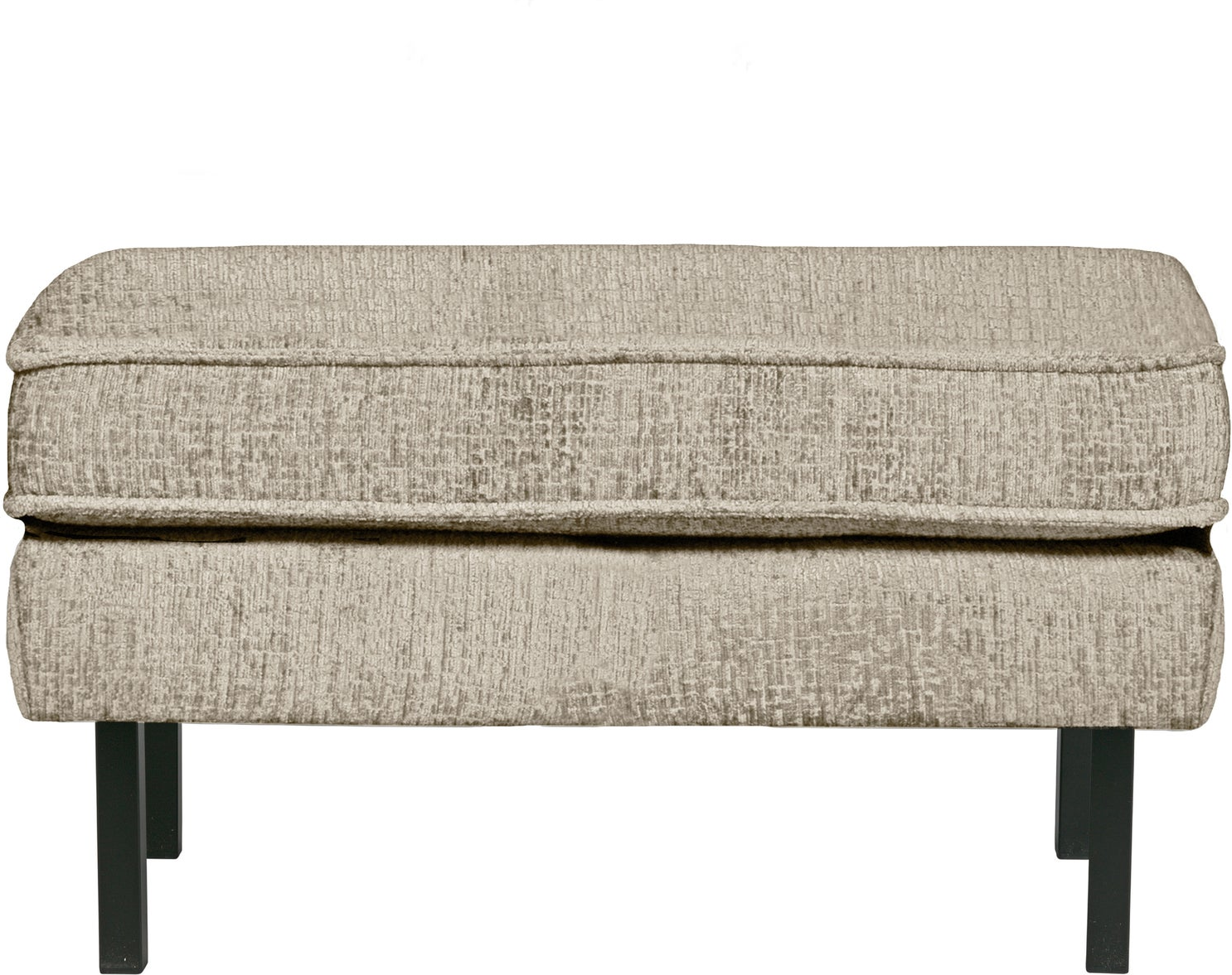 Skammel Woood Rodeo Puf Struktureret Velour Wheatfield Fast Komfort H45xb84xd54