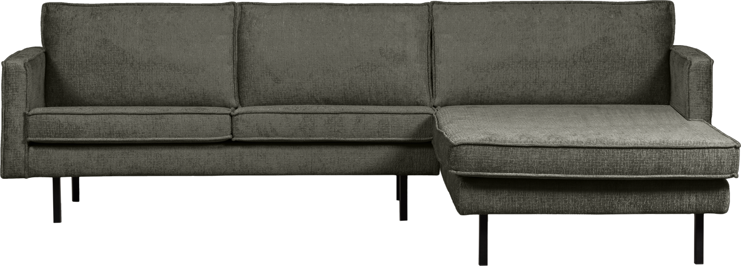 Chaiselongsofa Woood Rodeo Højrevendt 300 Frost Ferra Strukturvelour Blå