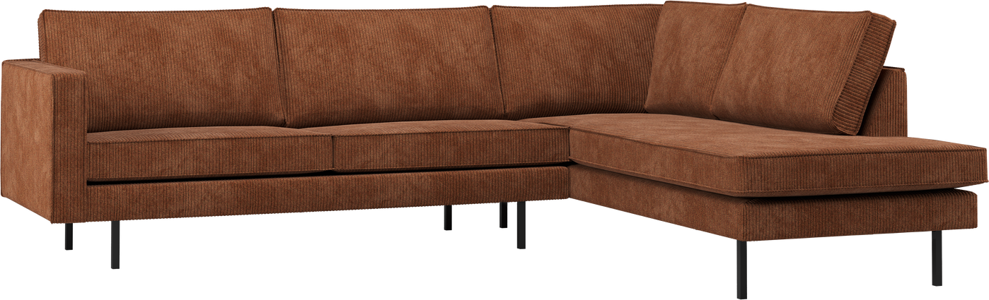 Højrevendt Hjørnesofa Woood Rodeo Rustbrun Remy Rib Kordfløjl B266ã D213ã H85