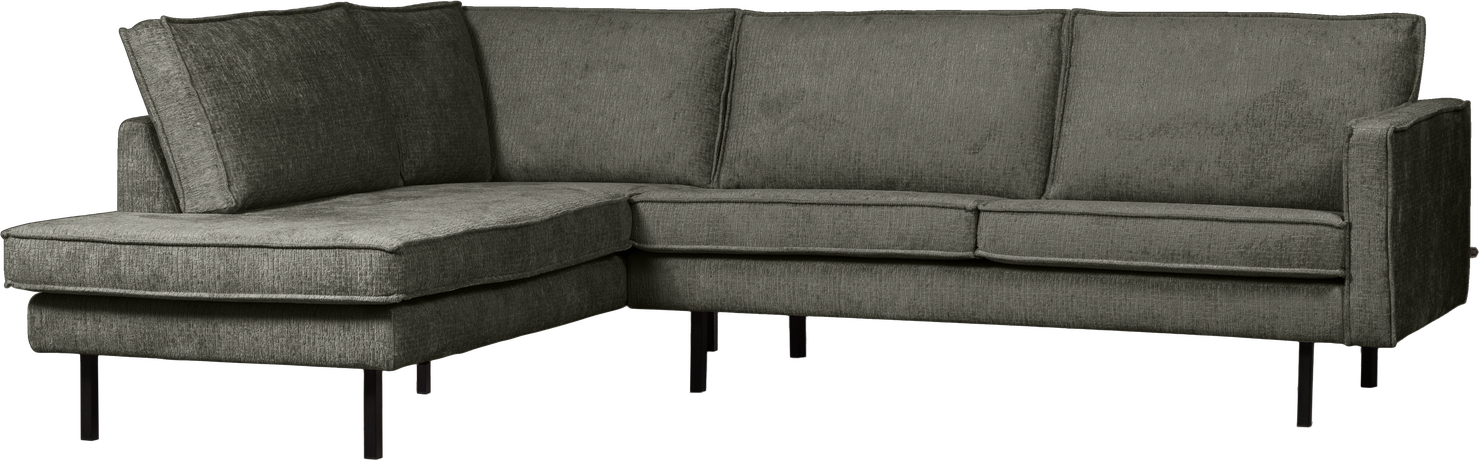 Loungesofa Woood Rodeo Hjørnesofa Venstre Grov Velour Frost Blå B266