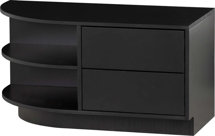 Woood Exclusive Finca Skænk Sideboard   Mat Sort Fyrretræ  Tryk-åben Funktion      Frigang  40ã 78ã 40