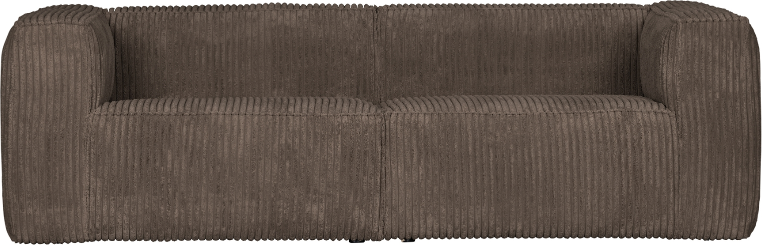 Woood Exclusive Bean Sofa – Brun Ribbet Polyester 3,5-pers.