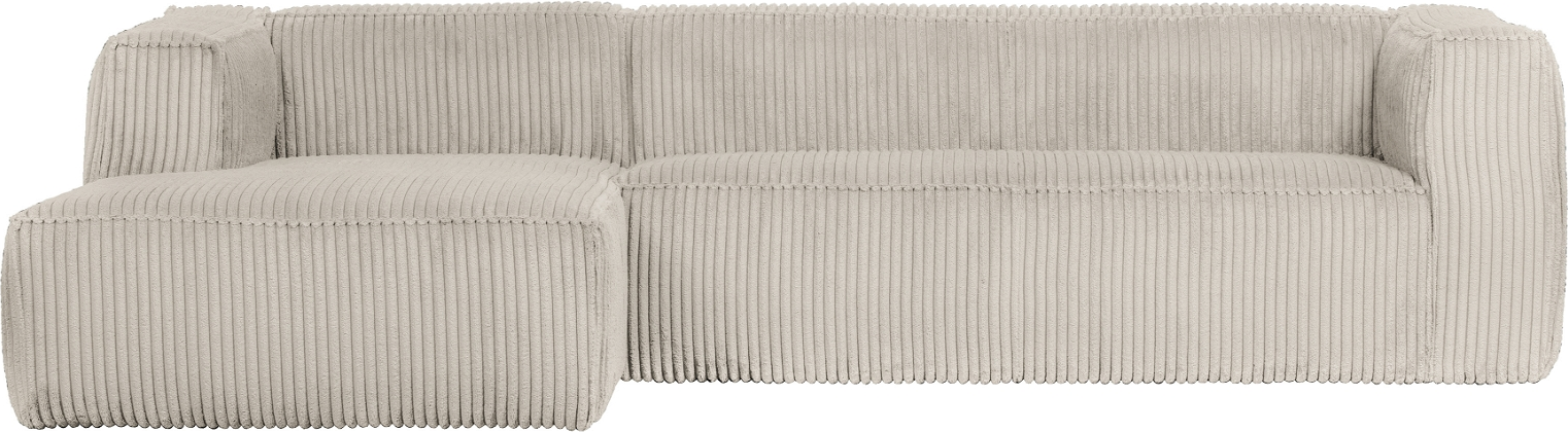 Venstrevendt Hjørnesofa i Lys Natur Velour fra Woood Exclusive