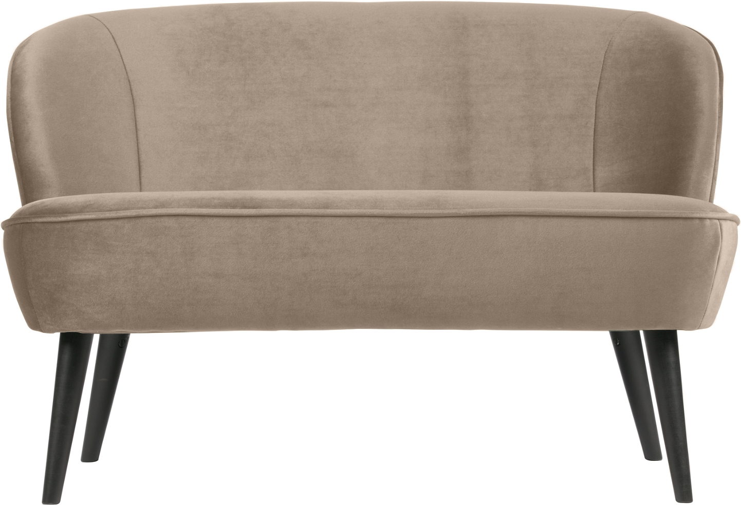 Woood Sara 2-personers Sofa i Beige Fløjl - Elegance til Stuen