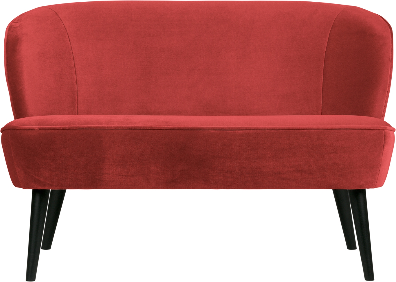 Woood Sara Sofa til 2 personer i Rød Velour - Elegant Design