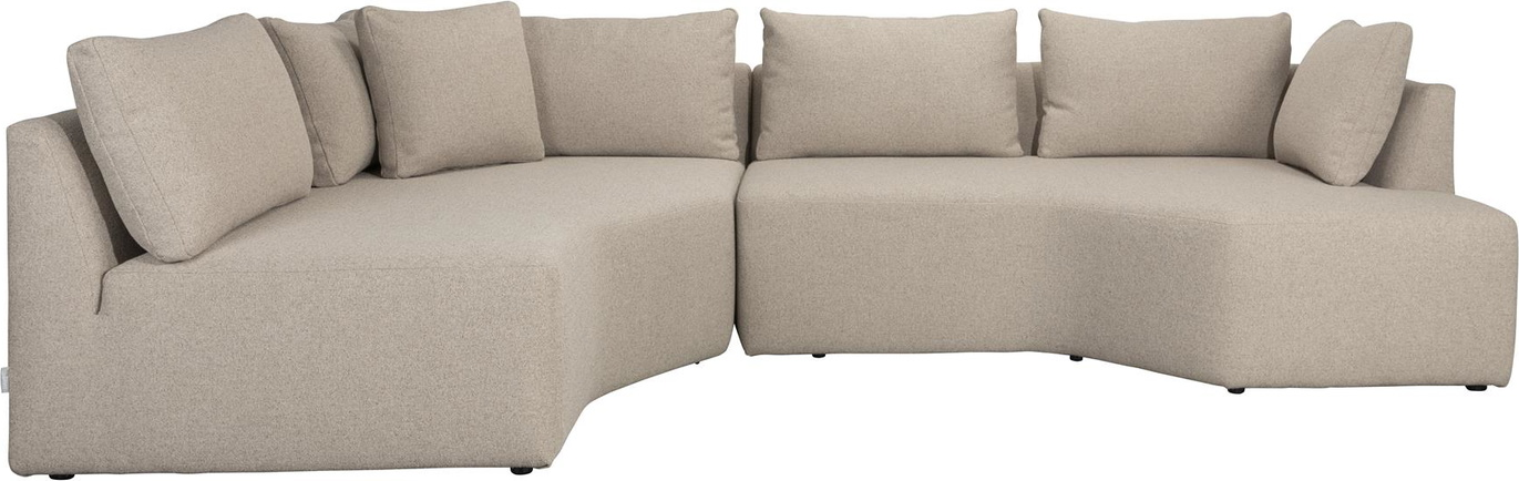 Modulsofa Zuiver Prosper Venstre i Stenlysgrå Polyester