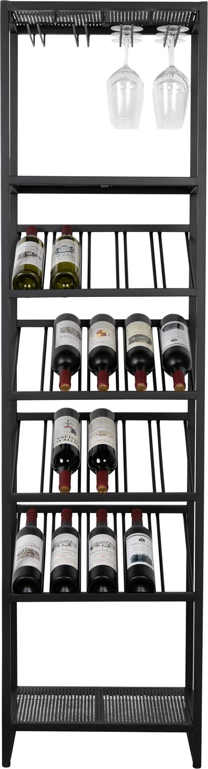 Vinskab Zuiver Cantor Antracit Jern   Slank Design Rummer 20 Flasker H180   B48   D35