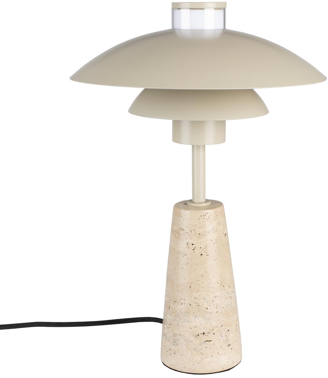Bordlampe Zuiver Cole   Lysgrå Travertin ø26   H37   Dæmpbar Led