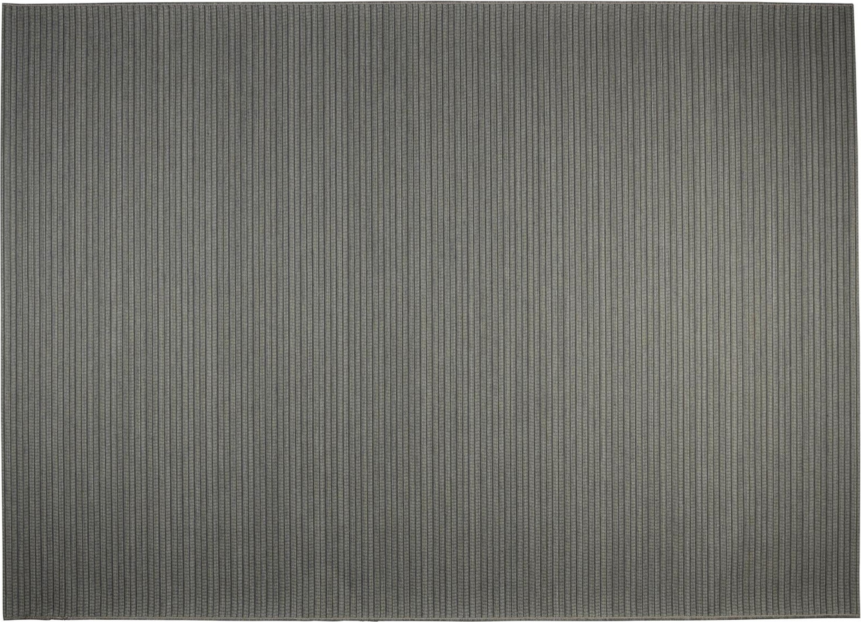 Gulvtæppe Zuiver Waves Mørkegrå 100 Uld 170x240 Rektangulært Stribet Design