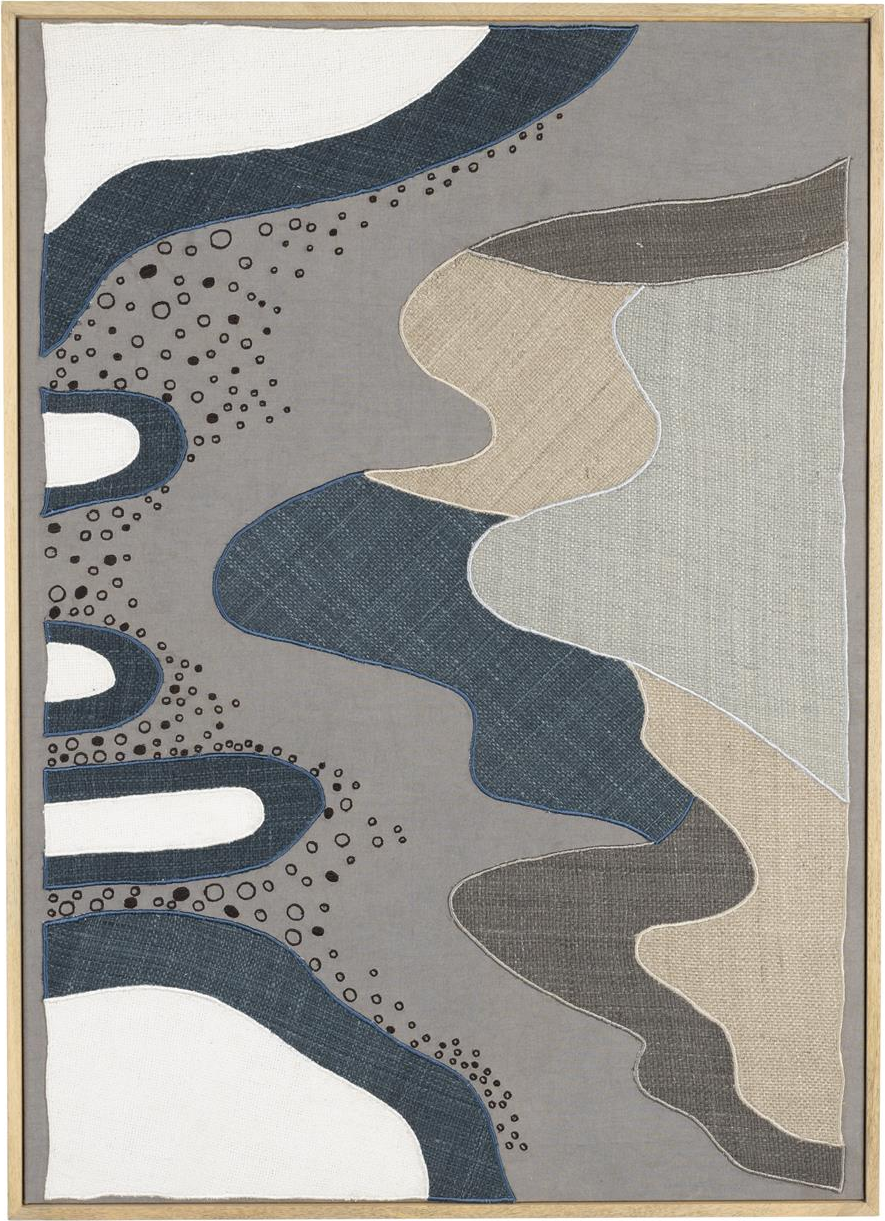 Vægkunst Zuiver Coastal Mangotræ Stengrå 75x104