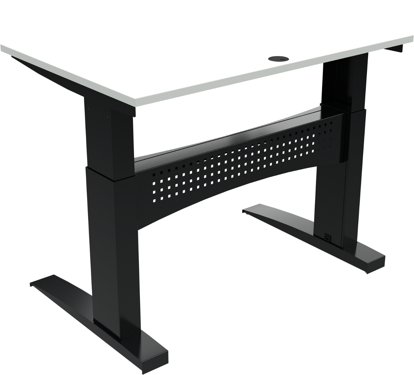 Zennord Flexdesk Hæve-/Sænkebord – Hvid/Sort Tilbud!