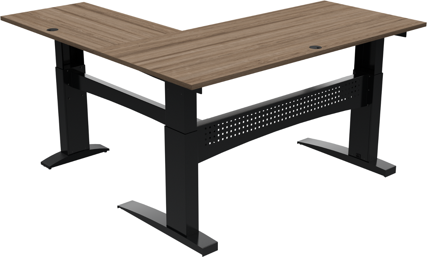 Trebenet Hæve-/Sænkebord Zennord Flexdesk - Mørk Valnød