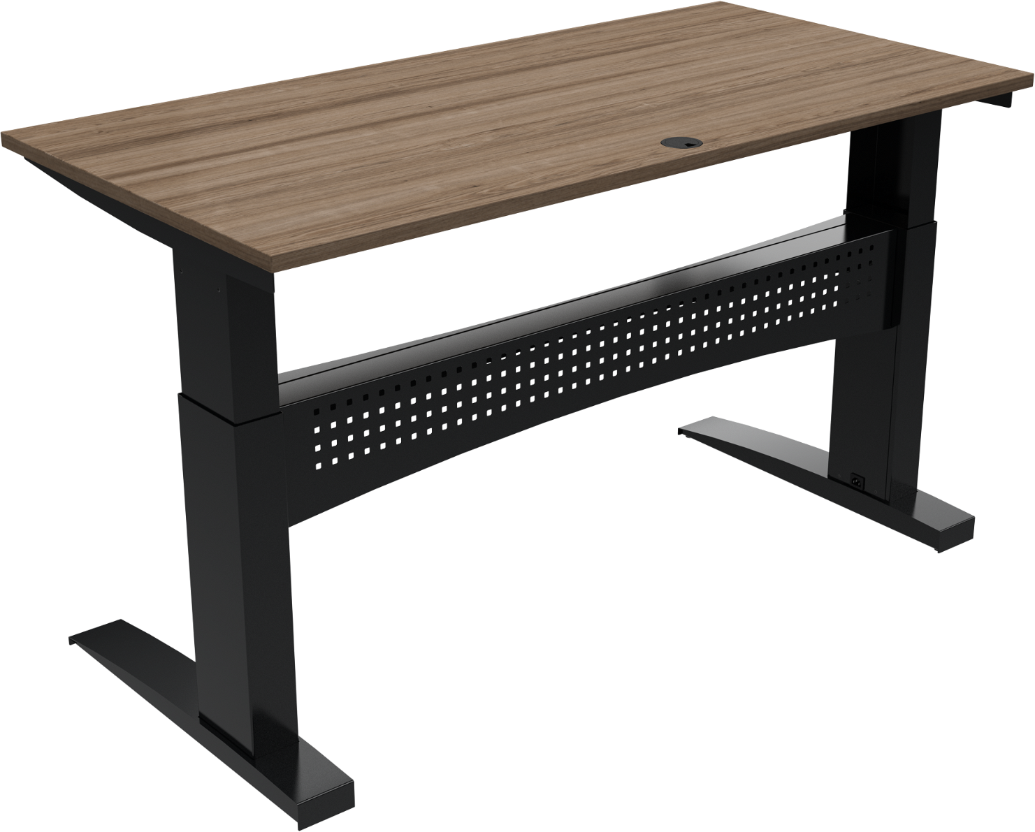 Ergonomisk Hæve-Sænkebord Zennord Flexdesk i Valnød