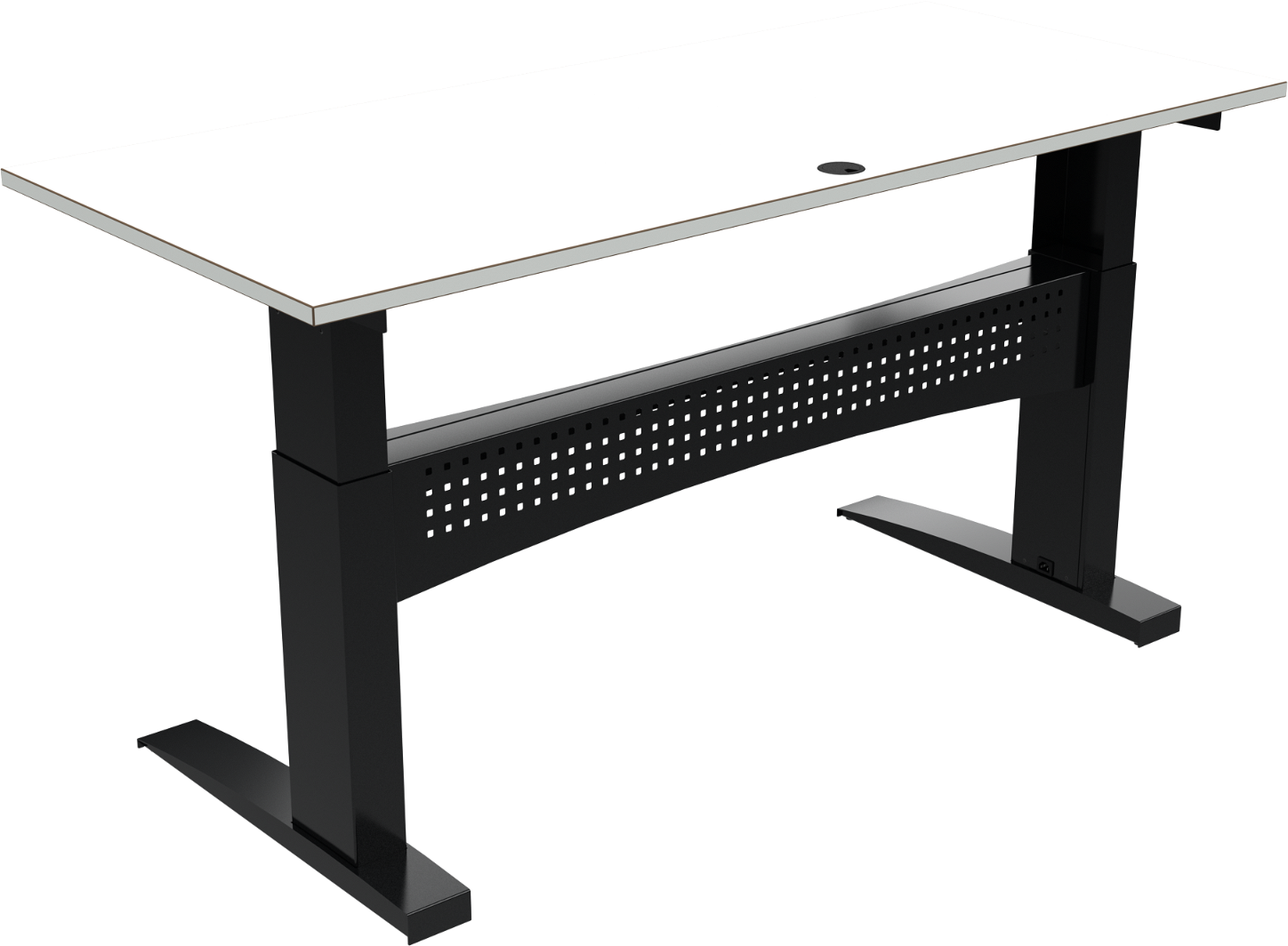 To-bens Hæve-/Sænkebord Zennord Flexdesk 180x80 cm Hvid/Sort