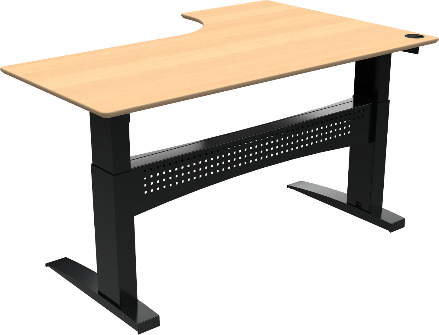 Venstrevendt L-formet Hæve-/Sænkebord Zennord Flexdesk