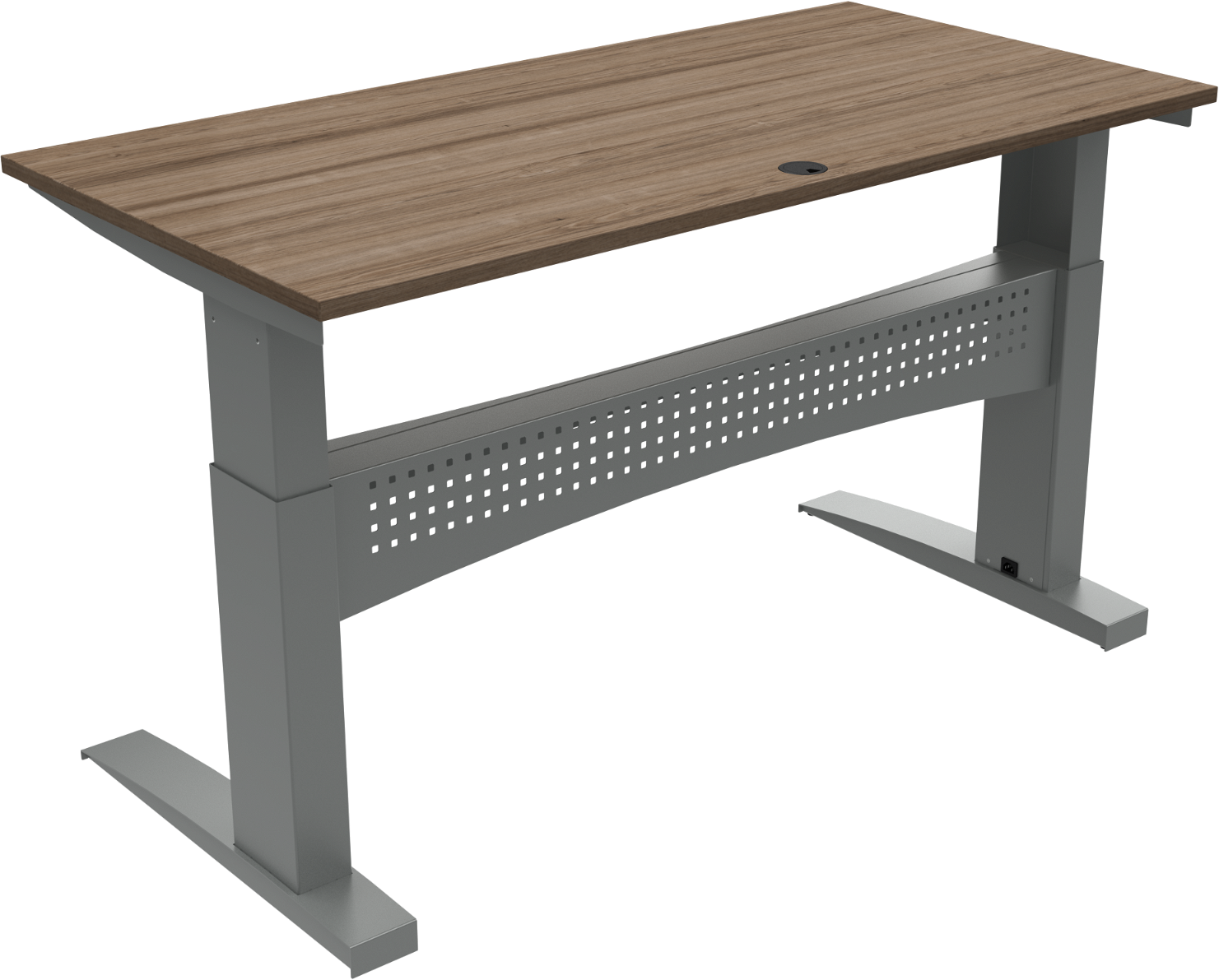 Zennord Flexdesk Hæve-Sænkebord i Mørk Valnød - Stilfuldt valg!