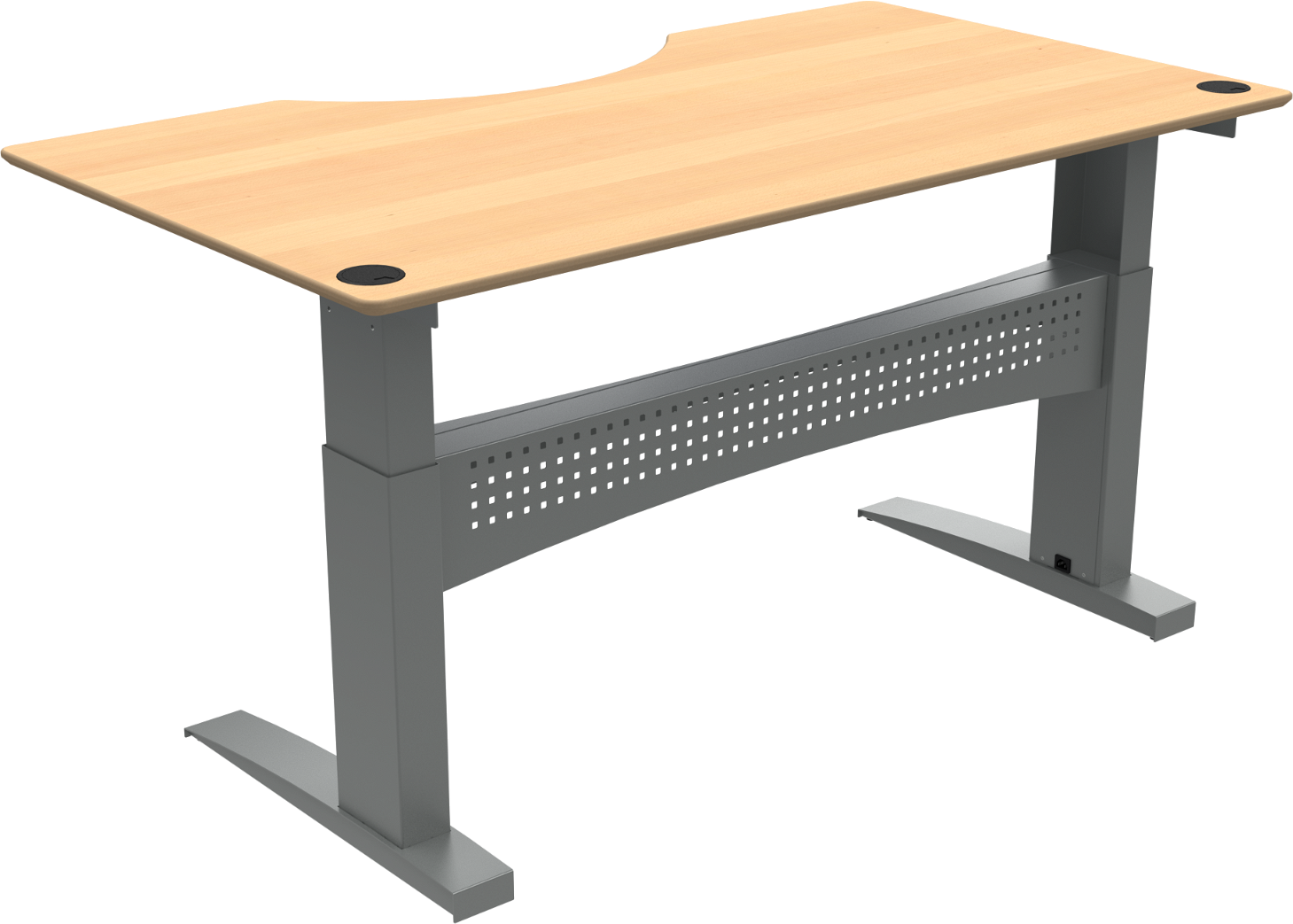 Ergonomisk Hæve-Sænkebord Zennord Flexdesk - Naturbøg
