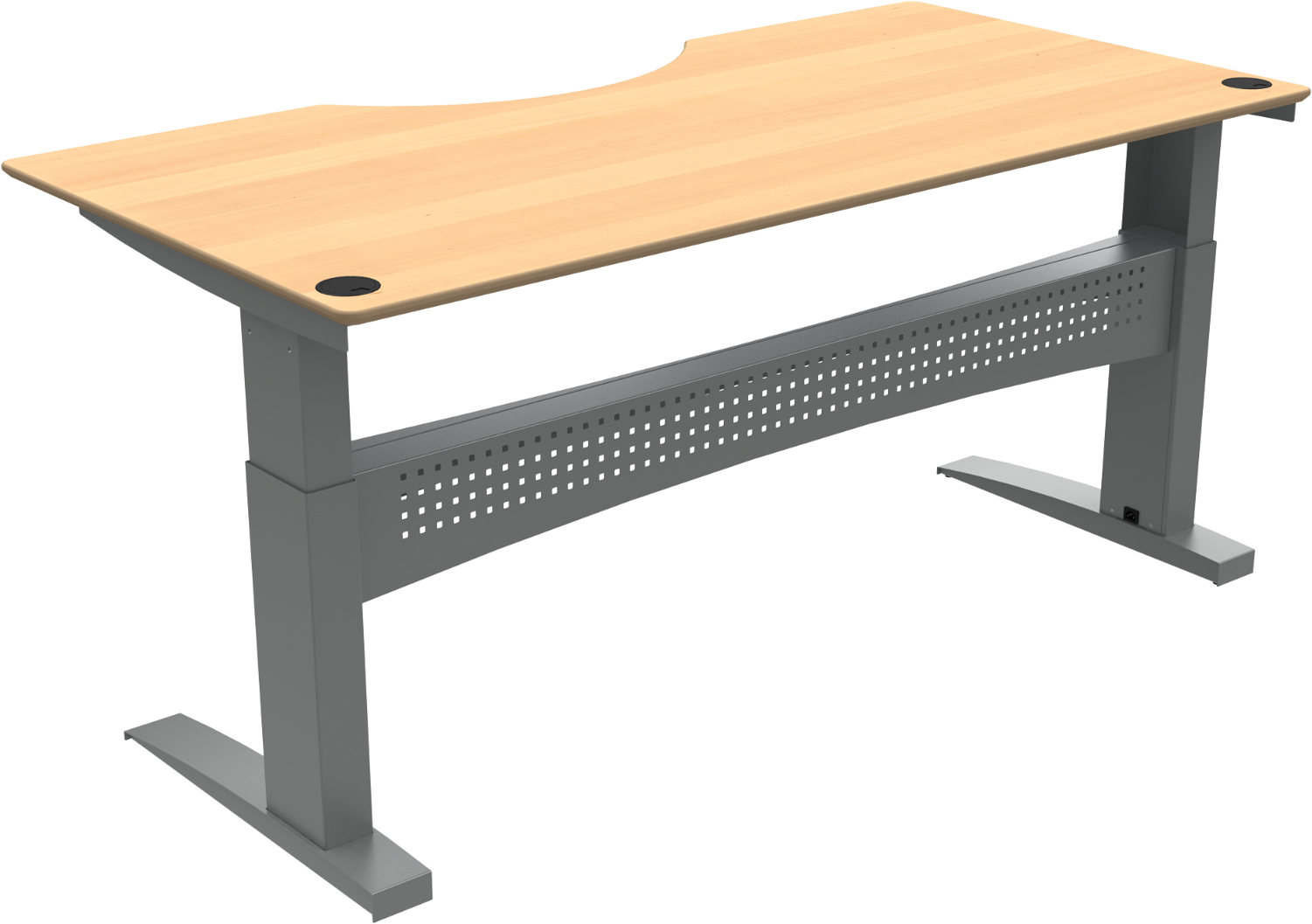 Zennord Flexdesk Hæve-/Sænkebord med Centerudskæring