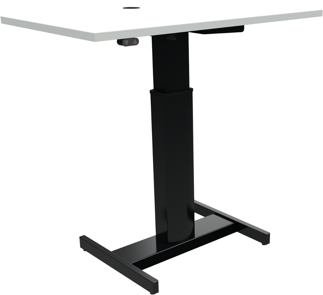 Hæve-Sænkebord Zennord Fluidform - Hvid & Sort 100x60 cm