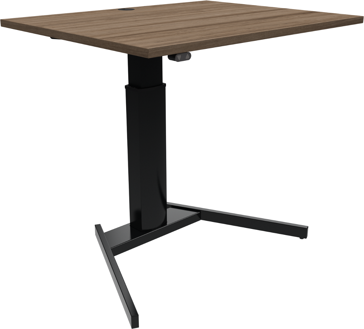 Elegant Hæve-Sænkebord i Mørk Valnød - Ergonomisk Design