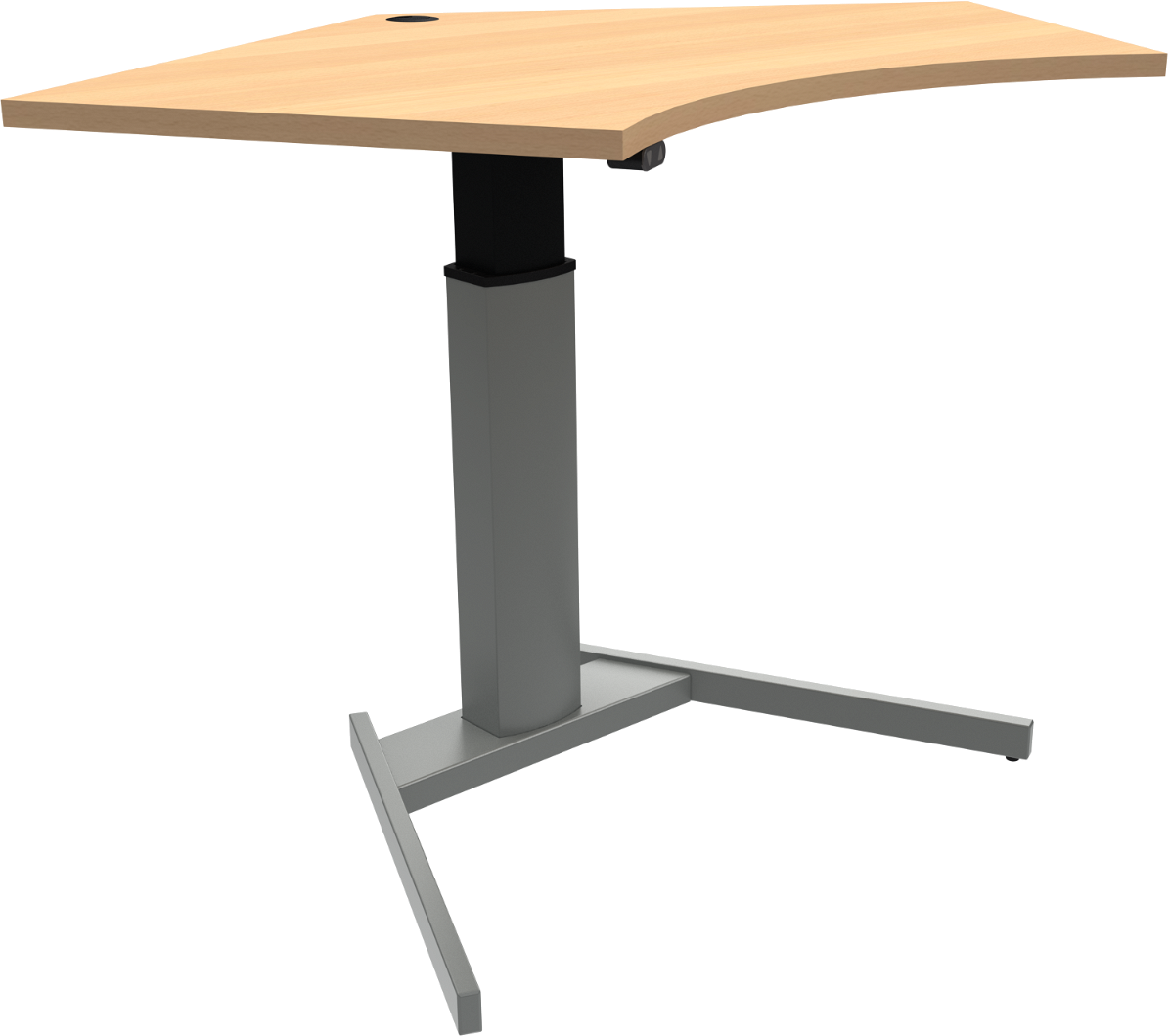Ergonomisk Hæve-Sænkebord Zennord Flexiposture - Sølv