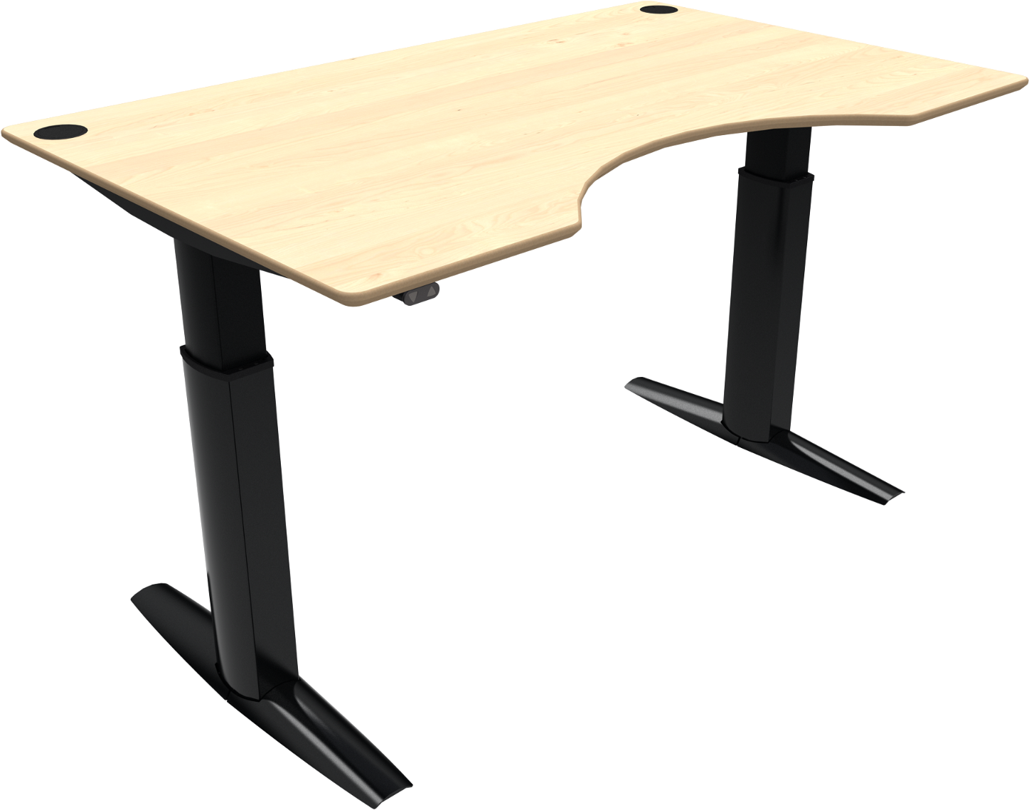 Zennord Hæve-Sænkebord med Centerudskæring - Ergonomisk Design