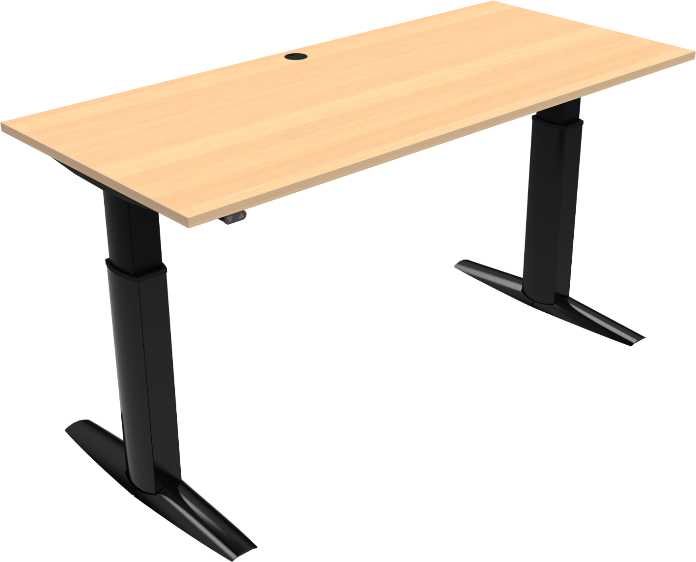 -bens Hæve- Sænkebord Zennord Elevateline 180x80   Bøg Natur Sort
