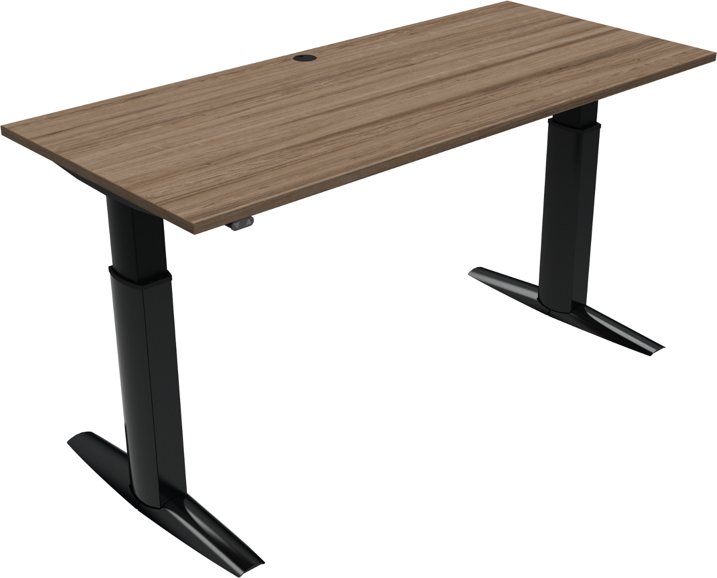 -bens Hæve- Sænkebord Zennord Elevateline  180x80    H68-120    Mørk Valnød Sort