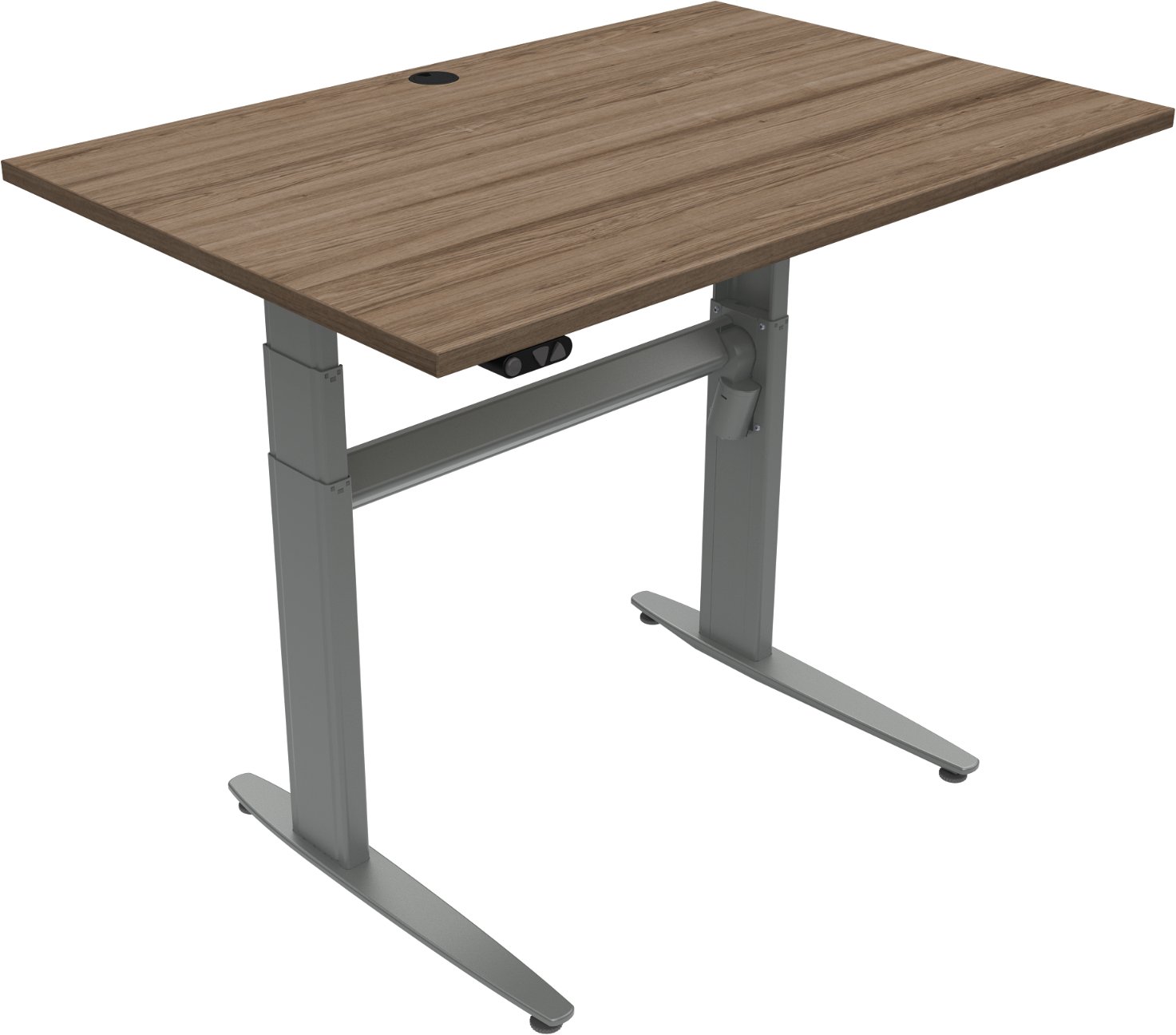 -bens Hæve- Sænkebord Zennord Movemate 120x80   Valnød Sølv Justerbart 68-120