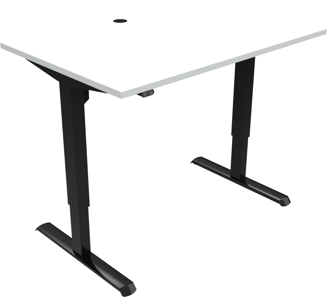 -bens Hæve- Sænkebord Zennord Adaptdesk Firkantet Mfc Bordplade 120x80   Højde 68-118   Hvid Sort