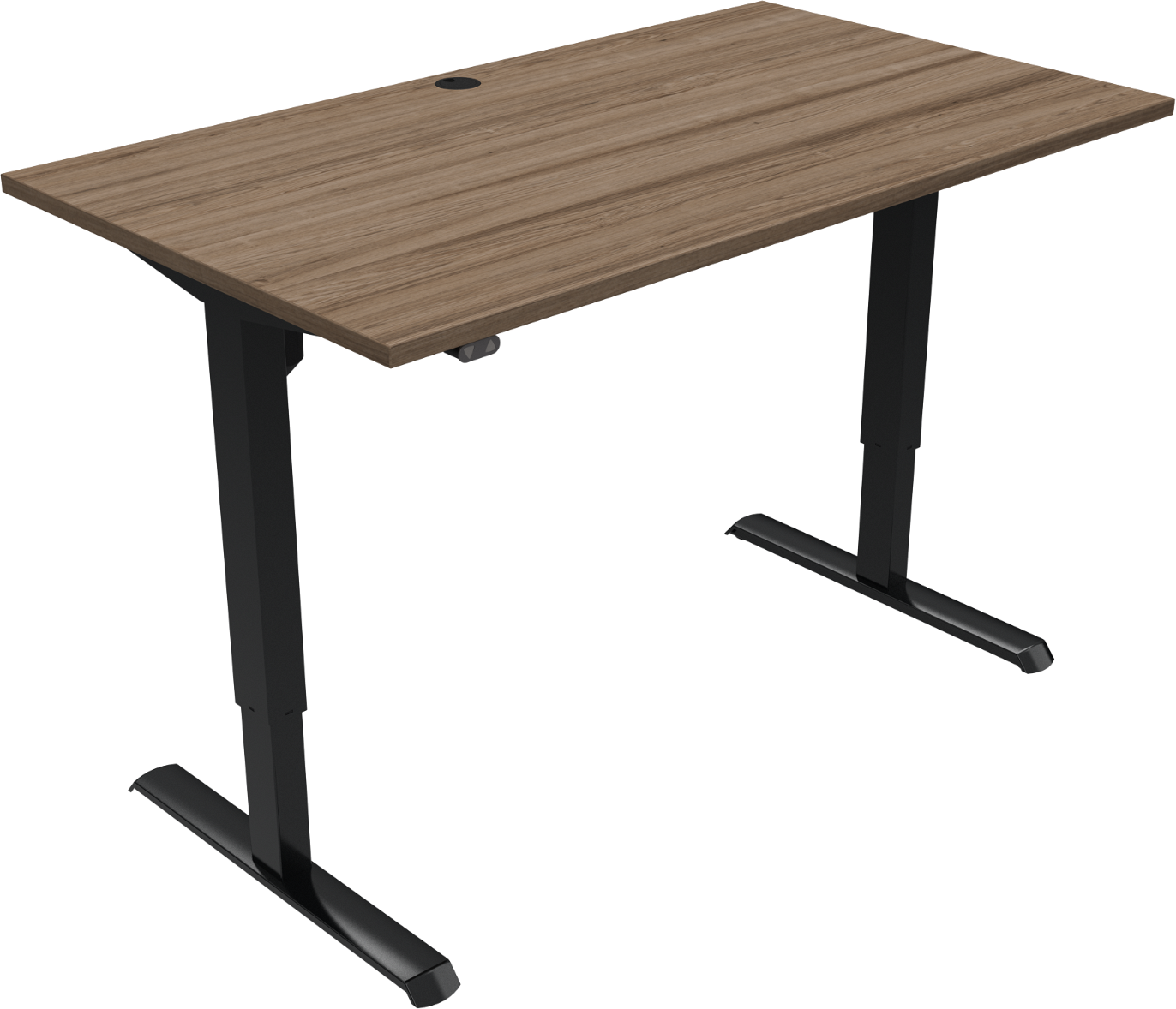 -bens Hæve- Sænkebord Zennord Adaptdesk Valnød Sort 140x80   Justerbar 68-118