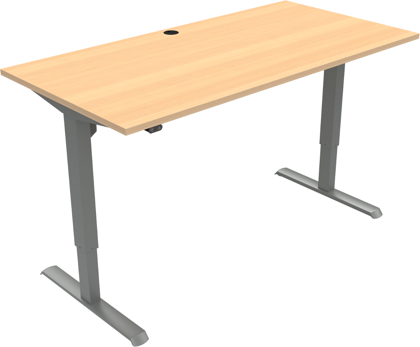 To-bens Hæve-Sænkebord Zennord Adaptdesk 160x80 i Bøg