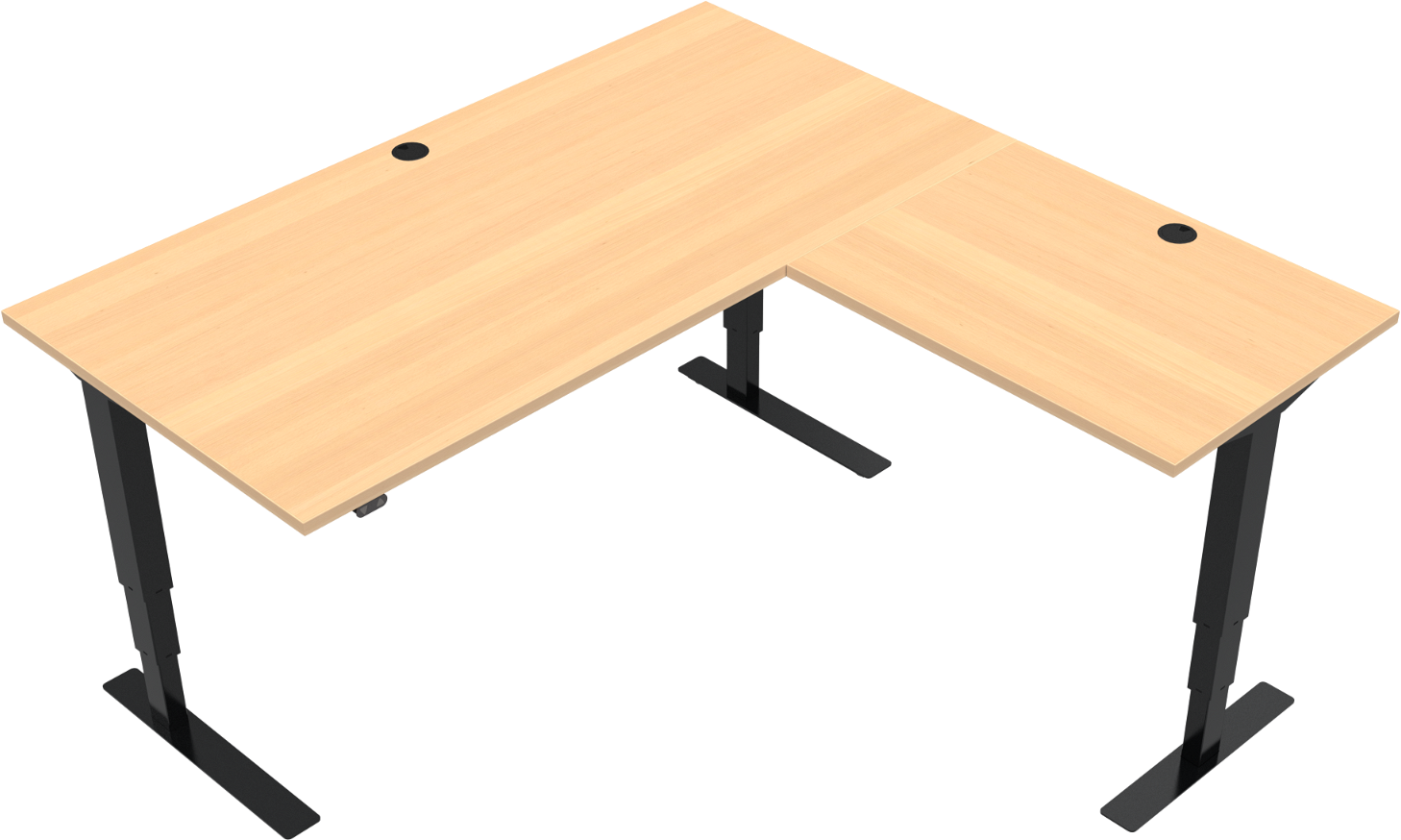 Trebenet Hæve-/Sænkebord Zennord - Firkantet Design