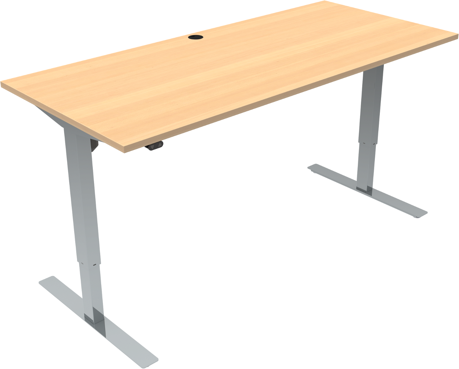 Hæve-/Sænkebord Zennord Updown 180x80 Bøg Krom - Tilbud!
