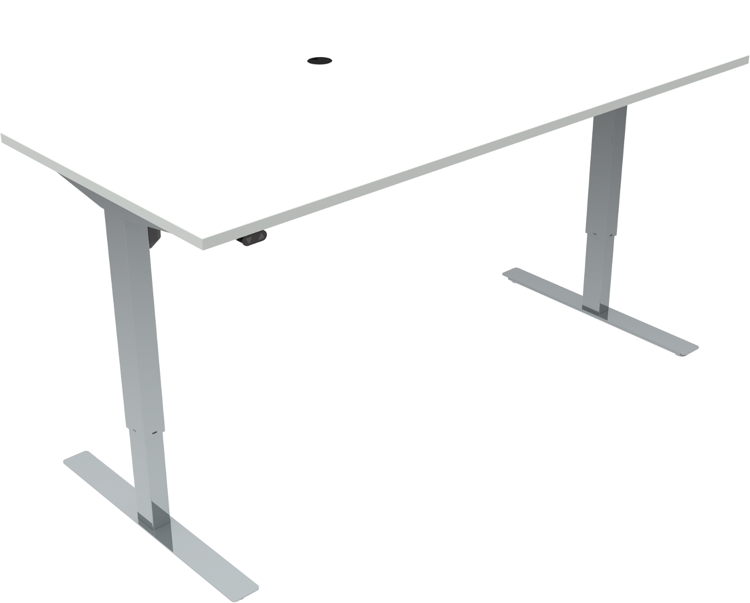 Hæve-/Sænkebord Zennord Updown - Hvid Krom 180x80 cm