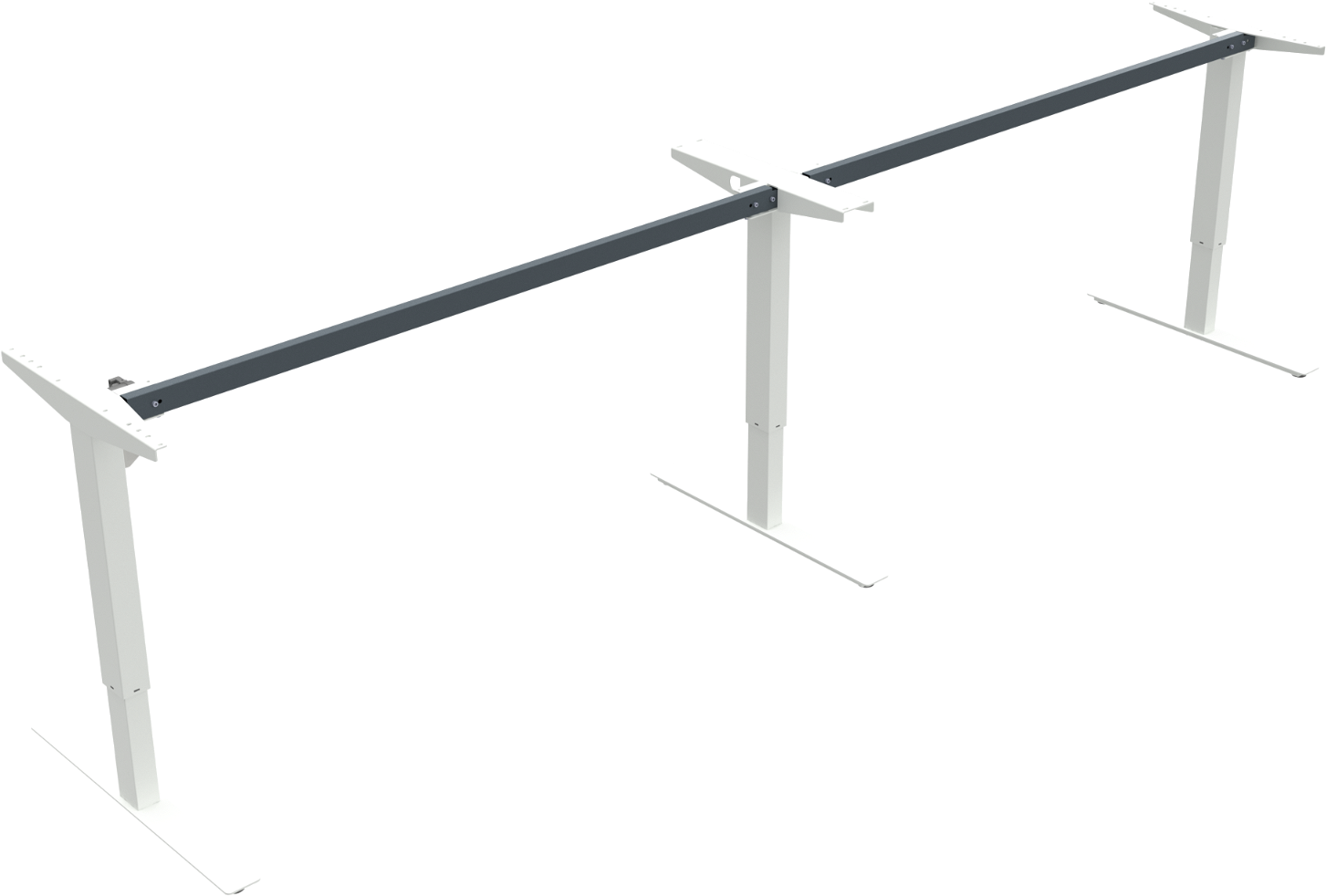 Hæve- Sænkestel Zennord Updown Hvid Metalramme 68 118   Justerbar Til Kontorbord