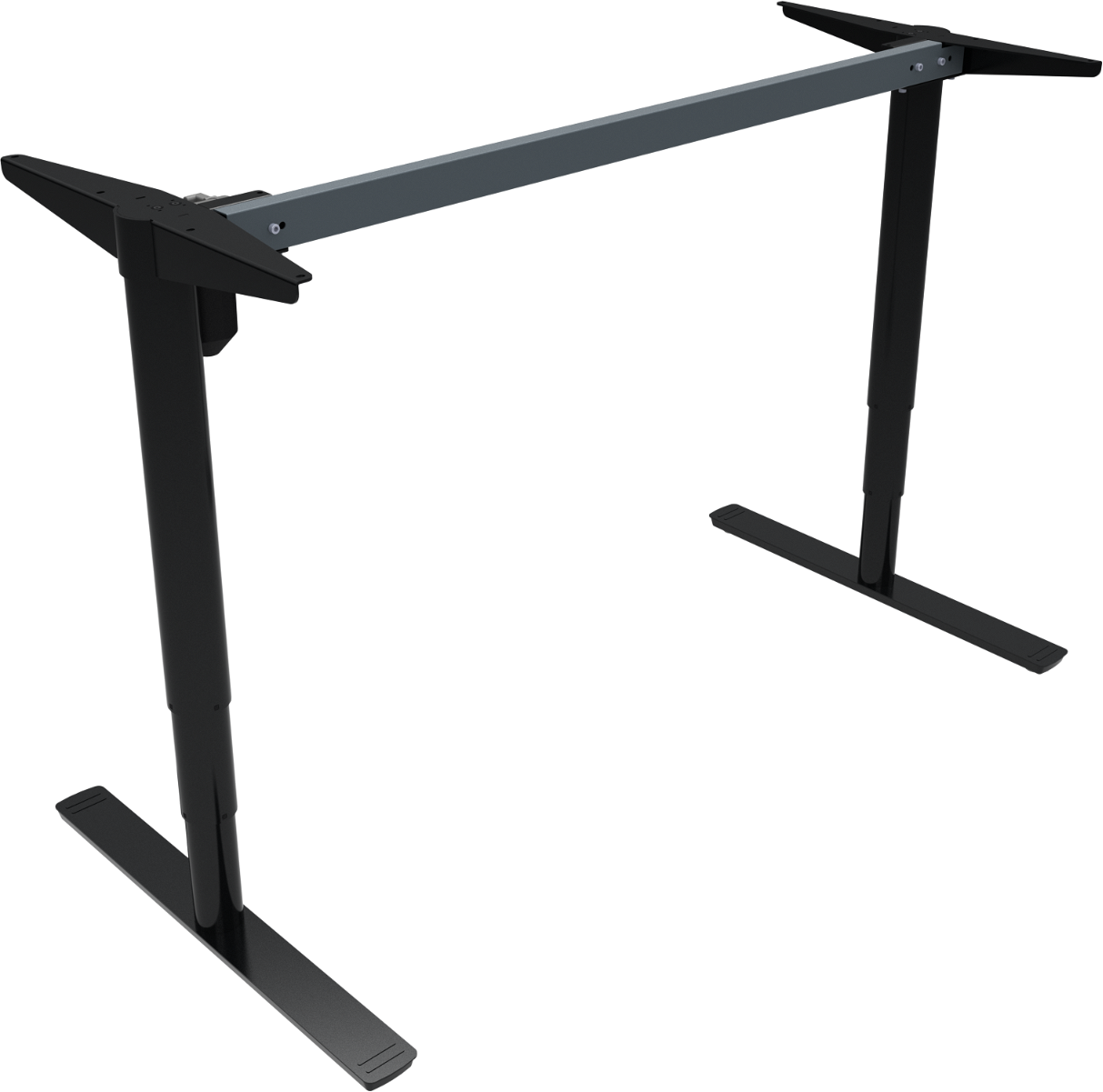 Hæve- Sænkestel Zennord Comfortzone Sort Metal H65-125     Ergonomisk Justerbart Bordstel