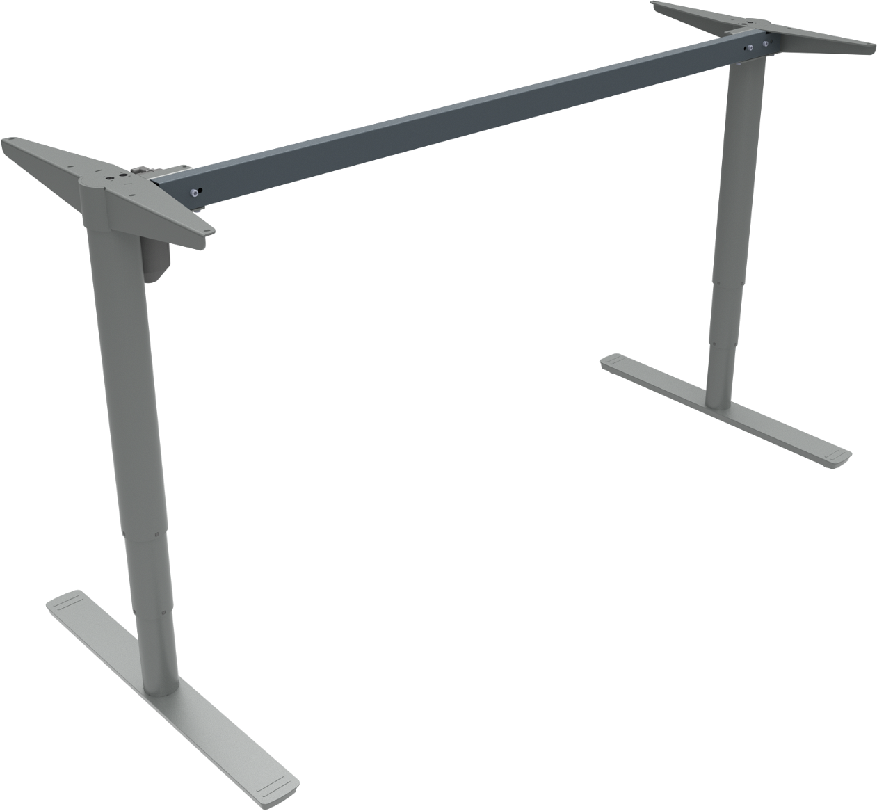 Hæve- Sænkebordstel Zennord Comfortzone Sølv Metal Ergonomisk Justerbart 65-125   L152   B68