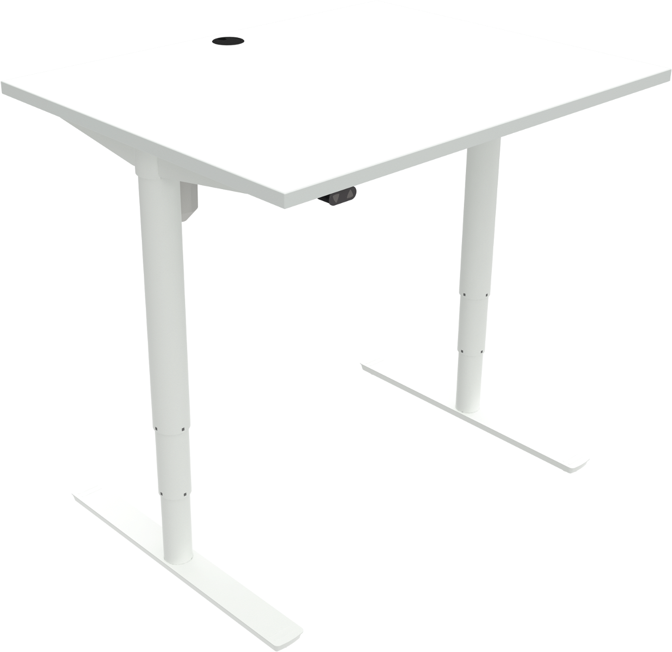 Hæve-sænkebord Zennord Comfortzone 100x80 cm - Hvid