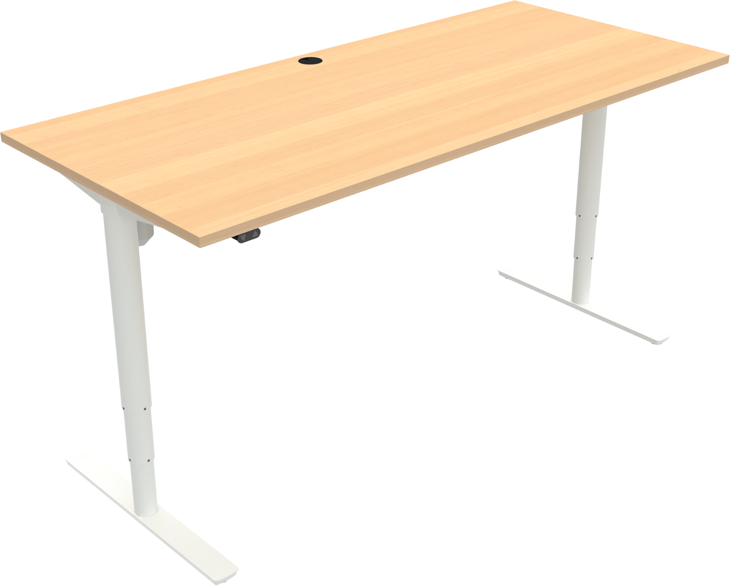 Ergonomisk Hæve-/Sænkebord Zennord Comfortzone - Hvid Bøg