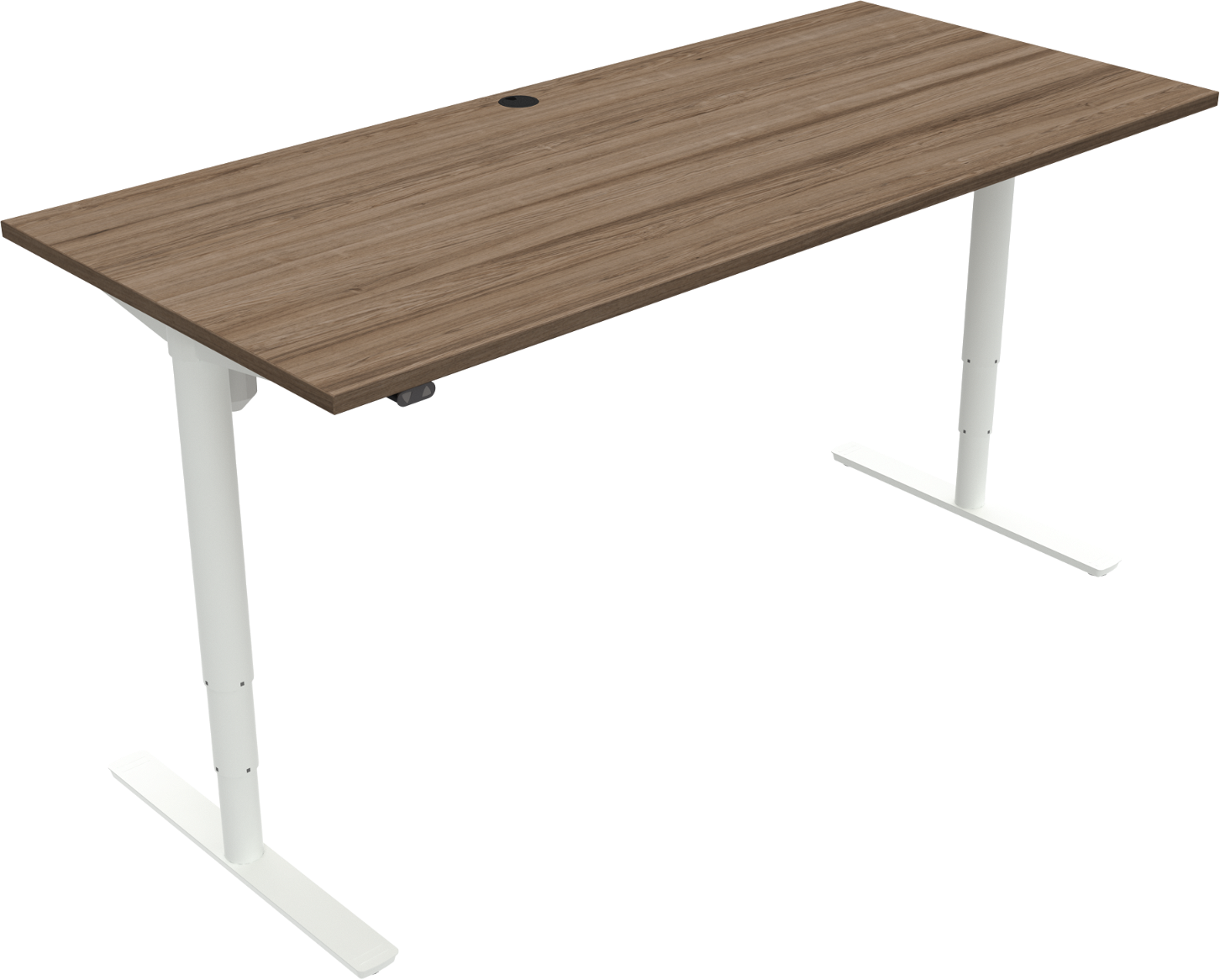 Hæve- og Sænkebord Zennord Comfortzone Mørk Valnød 180x80